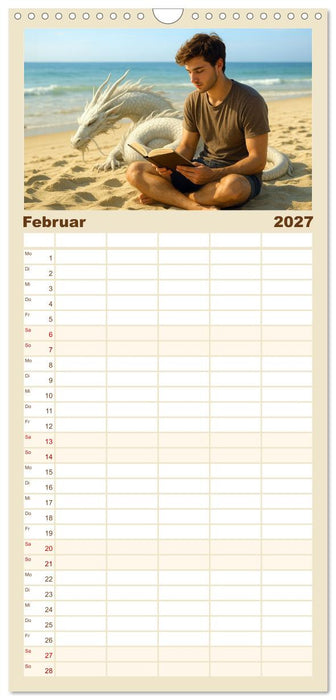 Lesen ist eine Reise durch Zeit und Raum (CALVENDO Familienplaner 2027)