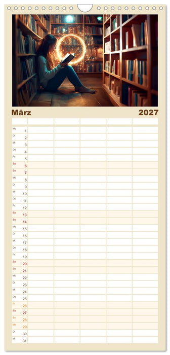 Lesen ist eine Reise durch Zeit und Raum (CALVENDO Familienplaner 2027)