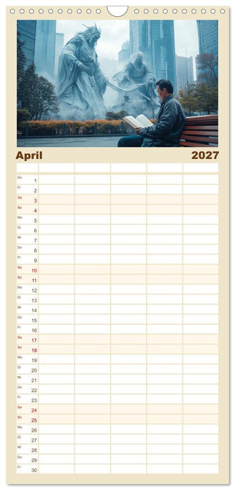 Lesen ist eine Reise durch Zeit und Raum (CALVENDO Familienplaner 2027)