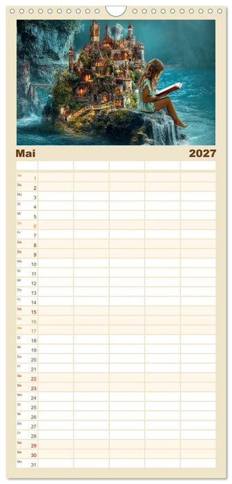 Lesen ist eine Reise durch Zeit und Raum (CALVENDO Familienplaner 2027)