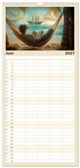Lesen ist eine Reise durch Zeit und Raum (CALVENDO Familienplaner 2027)