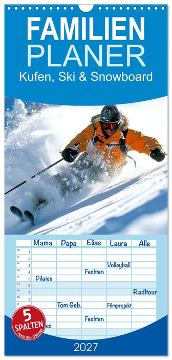 Kufen, Ski & Snowboard (CALVENDO Familienplaner 2027)