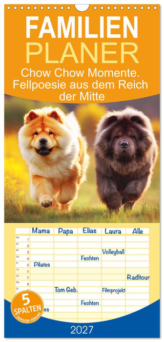 Chow Chow Momente. Fellpoesie aus dem Reich der Mitte (CALVENDO Familienplaner 2027)