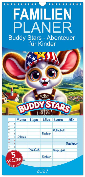 Buddy Stars - Abenteuer für Kinder (CALVENDO Familienplaner 2027)