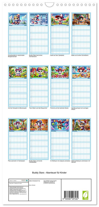 Buddy Stars - Abenteuer für Kinder (CALVENDO Familienplaner 2027)