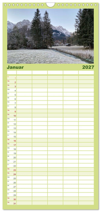 Alpenauszeit - Bergpause fürs Herz (CALVENDO Familienplaner 2027)