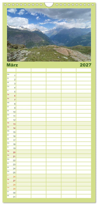 Alpenauszeit - Bergpause fürs Herz (CALVENDO Familienplaner 2027)