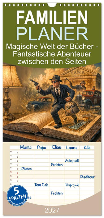 Magische Welt der Bücher - Fantastische Abenteuer zwischen den Seiten (CALVENDO Familienplaner 2027)