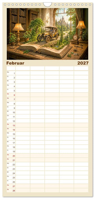 Magische Welt der Bücher - Fantastische Abenteuer zwischen den Seiten (CALVENDO Familienplaner 2027)