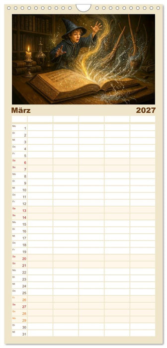 Magische Welt der Bücher - Fantastische Abenteuer zwischen den Seiten (CALVENDO Familienplaner 2027)