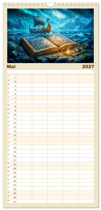 Magische Welt der Bücher - Fantastische Abenteuer zwischen den Seiten (CALVENDO Familienplaner 2027)