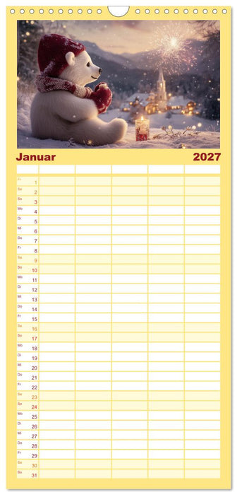 Kleiner Eisbär und die große Welt (CALVENDO Familienplaner 2027)