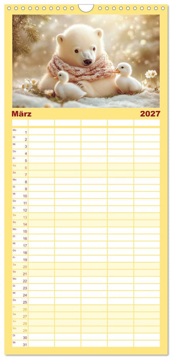 Kleiner Eisbär und die große Welt (CALVENDO Familienplaner 2027)