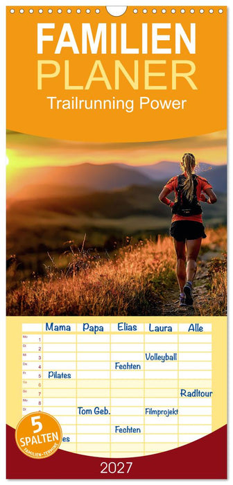 Trailrunning Power (CALVENDO Familienplaner 2027)