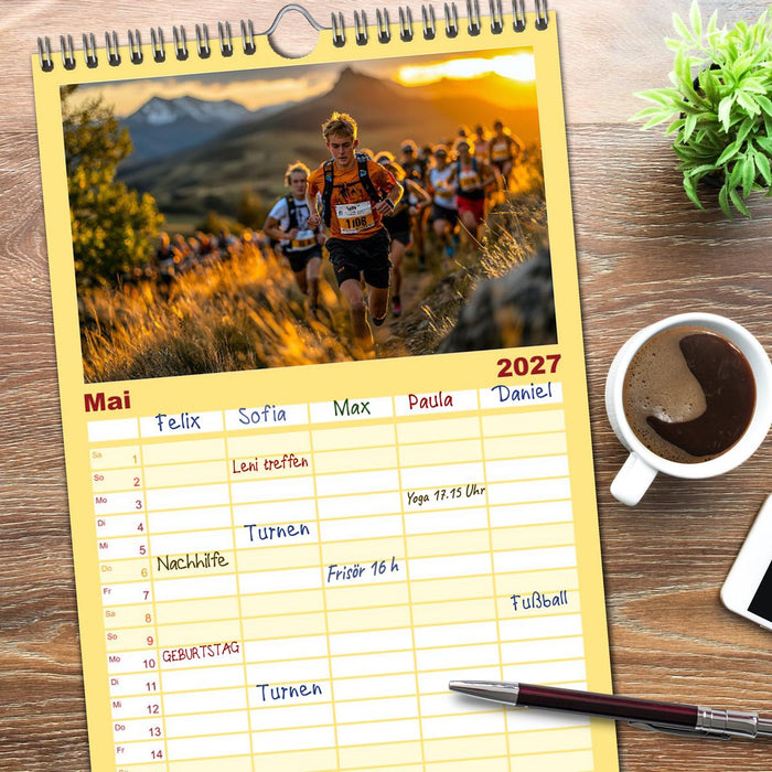 Trailrunning Power (CALVENDO Familienplaner 2027)