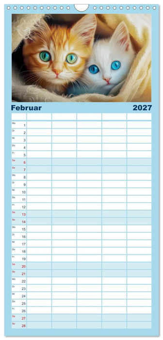 Katzen Illustrationen - Faszination pur (CALVENDO Familienplaner 2027)