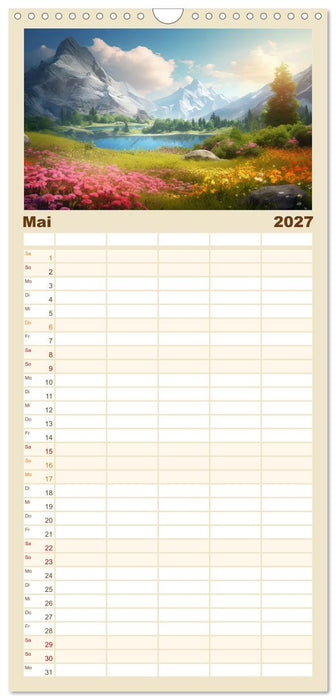 Himmlische Landschaften des Lichts (CALVENDO Familienplaner 2027)