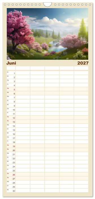 Himmlische Landschaften des Lichts (CALVENDO Familienplaner 2027)