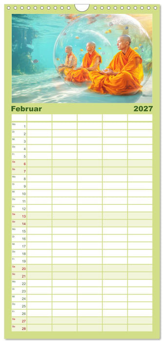 Meditativ und fantasievoll (CALVENDO Familienplaner 2027)