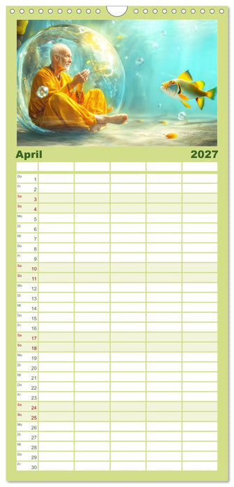 Meditativ und fantasievoll (CALVENDO Familienplaner 2027)