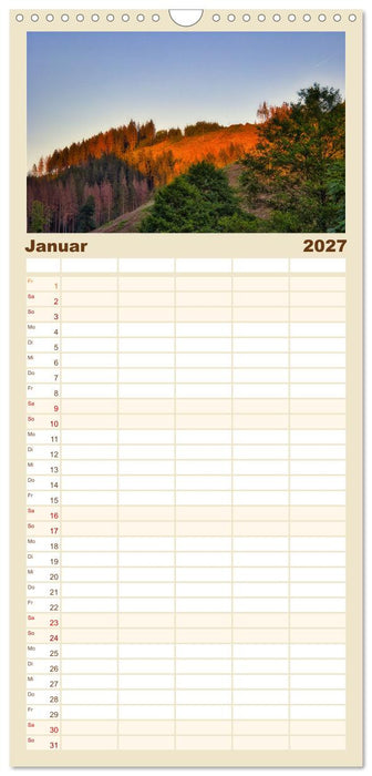 Die Schönheit des Thüringer Waldes (CALVENDO Familienplaner 2027)