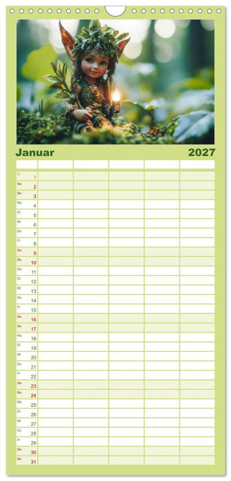 Niedliche Naturwesen (CALVENDO Familienplaner 2027)