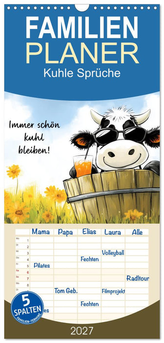 Kuhle Sprüche (CALVENDO Familienplaner 2027)