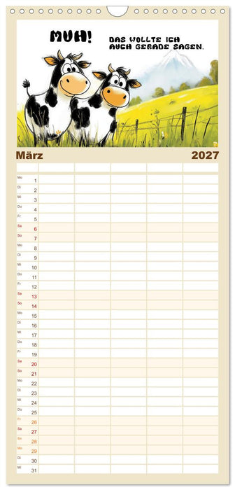 Kuhle Sprüche (CALVENDO Familienplaner 2027)