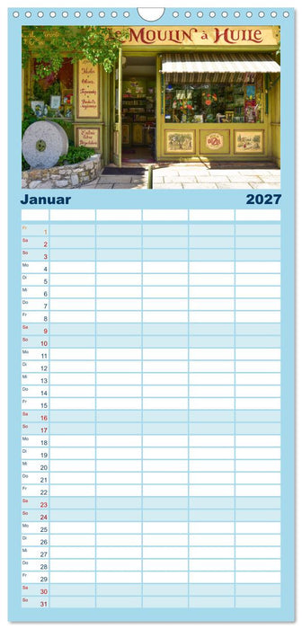 Hereinspaziert – Ladenfronten in Frankreich (CALVENDO Familienplaner 2027)