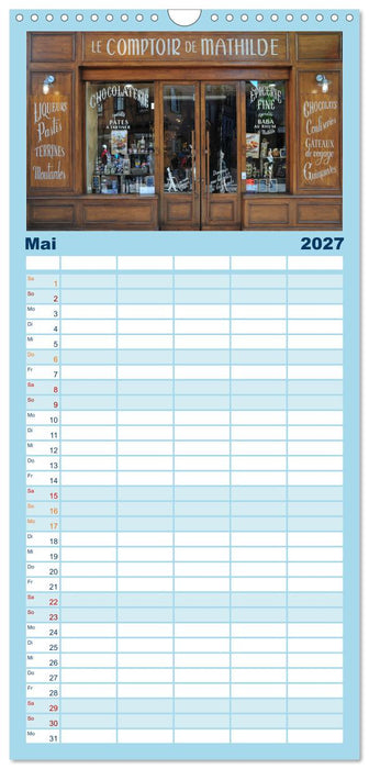 Hereinspaziert – Ladenfronten in Frankreich (CALVENDO Familienplaner 2027)