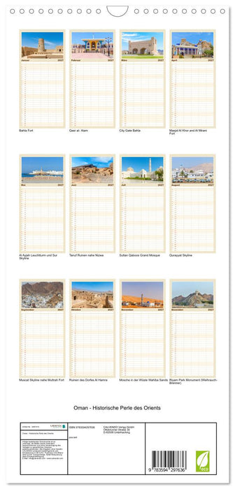 Oman - Historische Perle des Orients (CALVENDO Familienplaner 2027)
