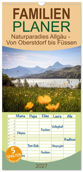Naturparadies Allgäu - Von Oberstdorf bis Füssen (CALVENDO Familienplaner 2027)