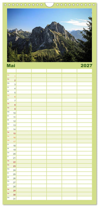 Naturparadies Allgäu - Von Oberstdorf bis Füssen (CALVENDO Familienplaner 2027)