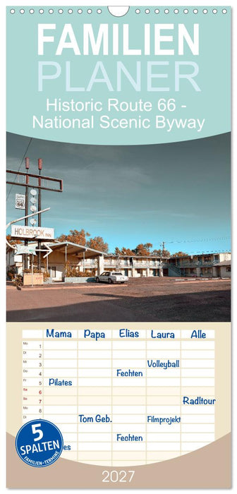 Historic Route 66 - National Scenic Byway (CALVENDO Familienplaner 2027)