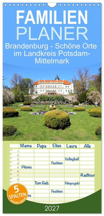 Brandenburg - Schöne Orte im Landkreis Potsdam-Mittelmark (CALVENDO Familienplaner 2027)