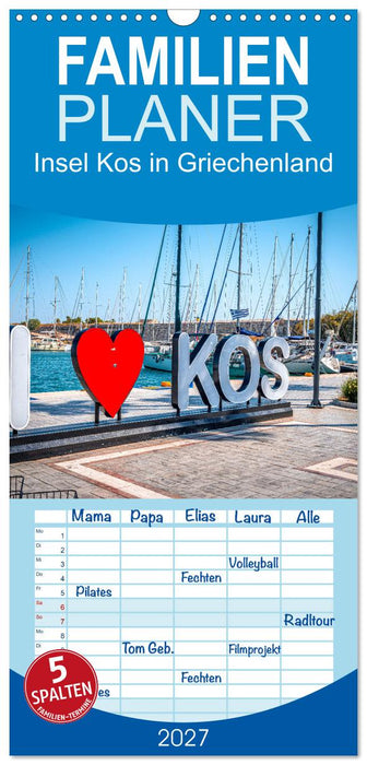 Insel Kos in Griechenland (CALVENDO Familienplaner 2027)
