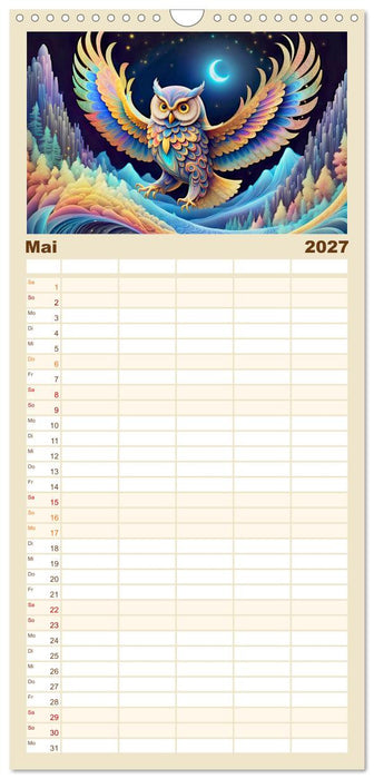 Tiere aus Regenbogenfarben (CALVENDO Familienplaner 2027)