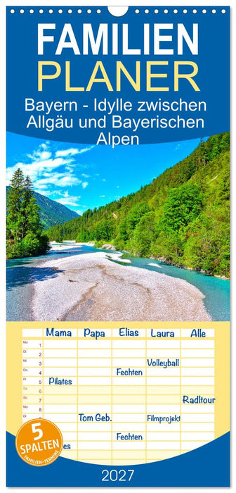 Bayern - Idylle zwischen Allgäu und Bayerischen Alpen (CALVENDO Familienplaner 2027)