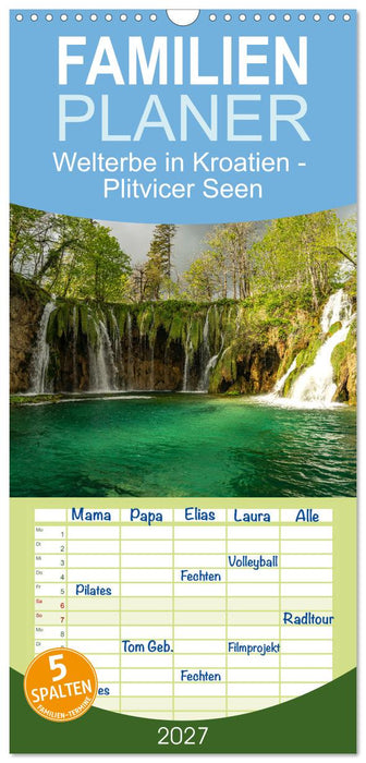 Welterbe in Kroatien - Plitvicer Seen (CALVENDO Familienplaner 2027)