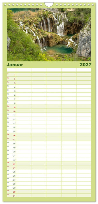 Welterbe in Kroatien - Plitvicer Seen (CALVENDO Familienplaner 2027)