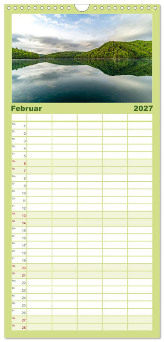 Welterbe in Kroatien - Plitvicer Seen (CALVENDO Familienplaner 2027)