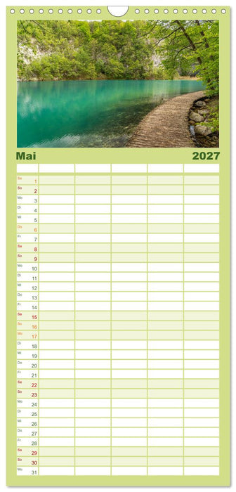 Welterbe in Kroatien - Plitvicer Seen (CALVENDO Familienplaner 2027)