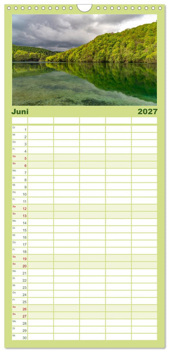 Welterbe in Kroatien - Plitvicer Seen (CALVENDO Familienplaner 2027)