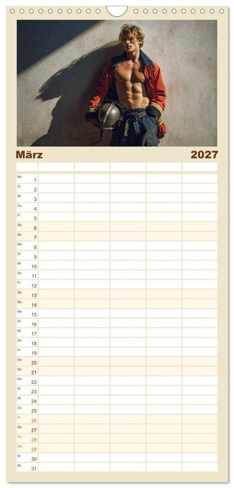 Feuerwehrmänner - Sexy Körper und heiße Flammen (CALVENDO Familienplaner 2027)
