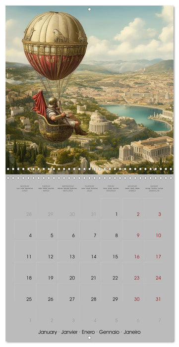 Flying through ancient history with AI (CALVENDO Monthly Calendar 2027)