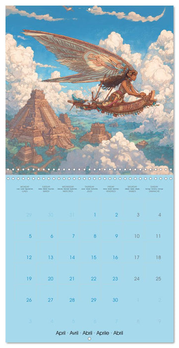 Flying through ancient history with AI (CALVENDO Monthly Calendar 2027)