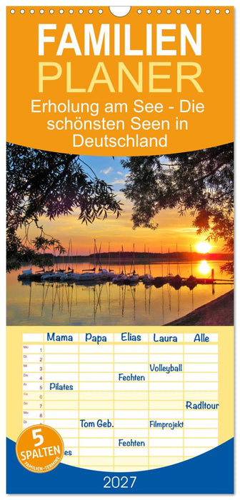 Erholung am See - Die schönsten Seen in Deutschland (CALVENDO Familienplaner 2027)
