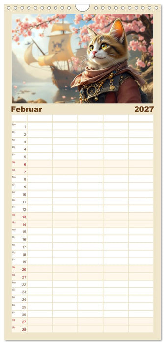 Piratenkatzen- Samtpfoten auf Kaperfahrt (CALVENDO Familienplaner 2027)