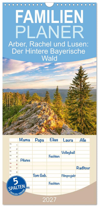 Arber, Rachel und Lusen: Der Hintere Bayerische Wald (CALVENDO Familienplaner 2027)