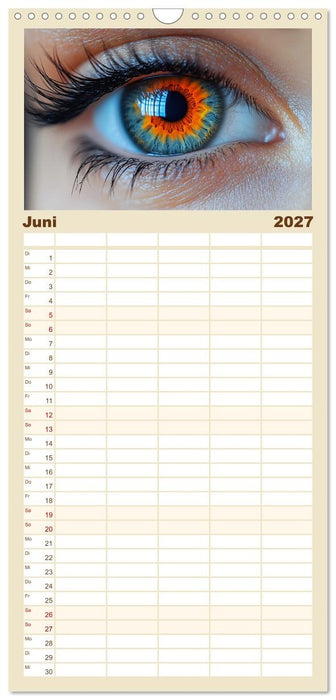 Iris Kunstkalender - Die faszinierende Welt der magischen Augen (CALVENDO Familienplaner 2027)